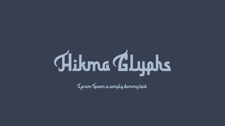 Hikma Glyphs Font