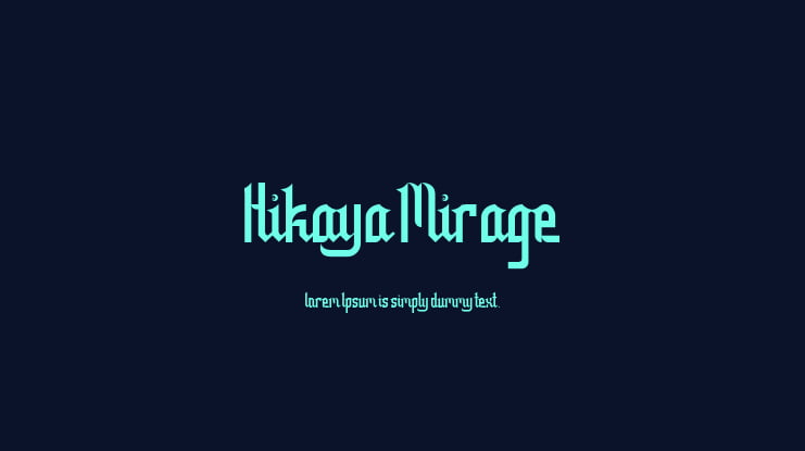 Hikaya Mirage Font Family