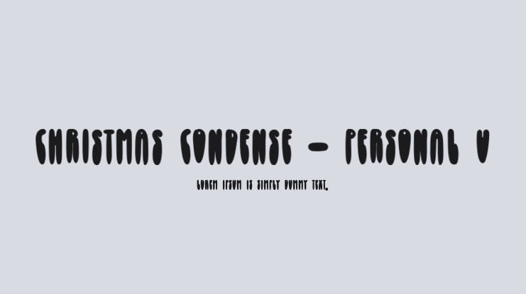 Christmas Condense - Personal U Font