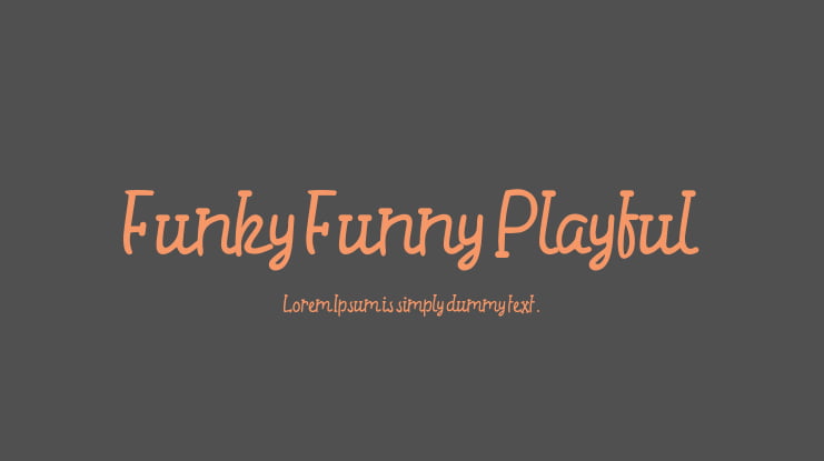 Funky Funny Playful Font Family