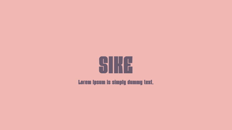 SIKE Font