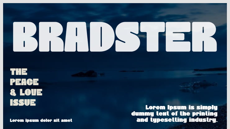 BRADSTER Font