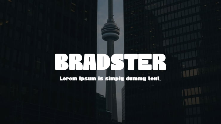 BRADSTER Font