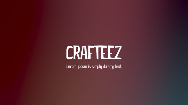 CRAFTEEZ Font