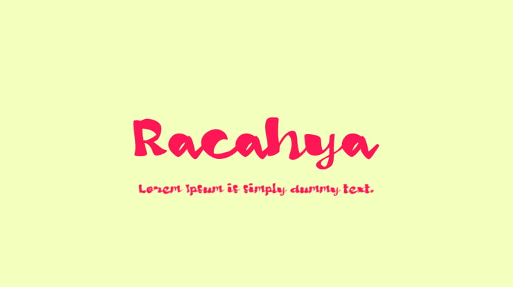 Racahya Font