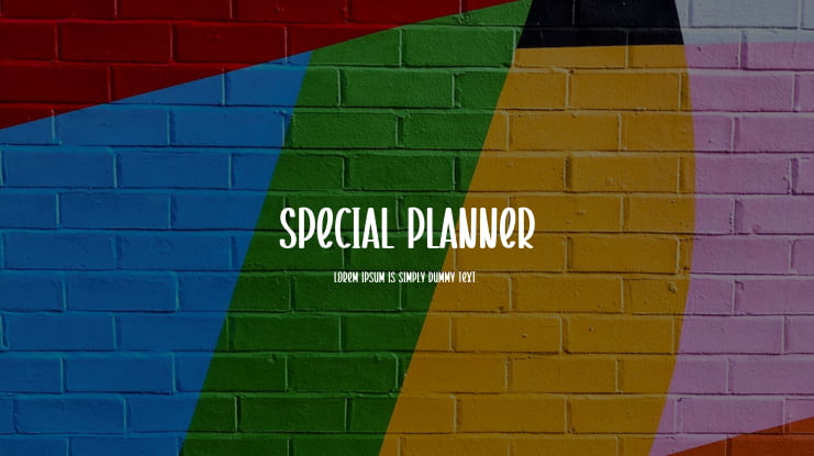 Special Planner Font