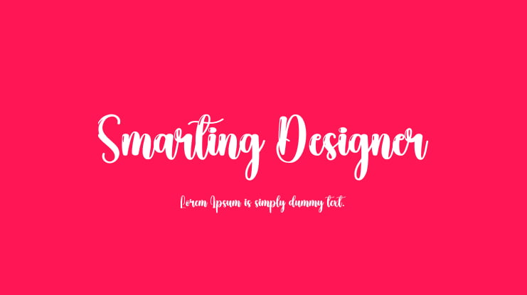 Smarting Designer Font