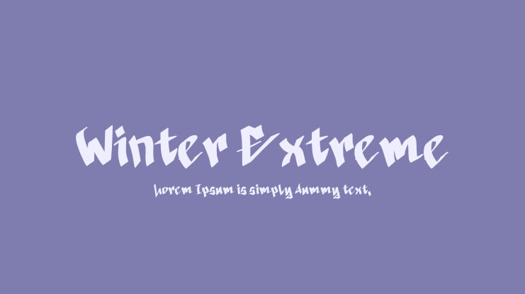 Winter Extreme Font