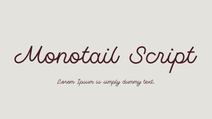 Monotail Script Font