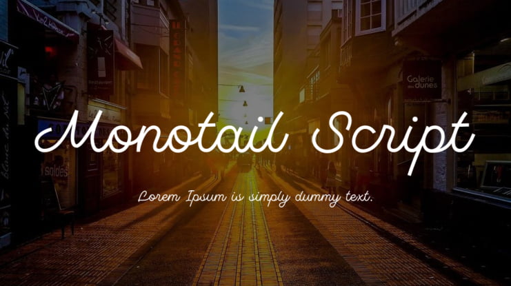 Monotail Script Font