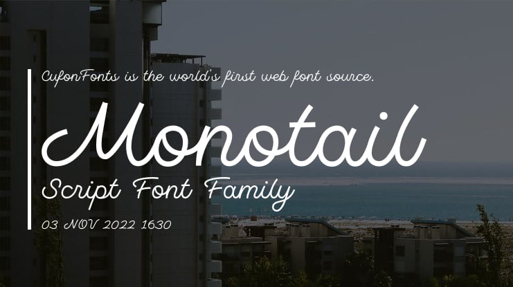 Monotail Script Font