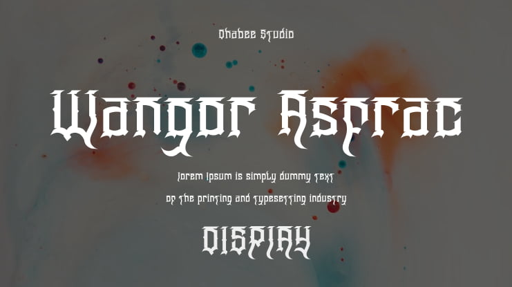 Wangor Asfrac Font