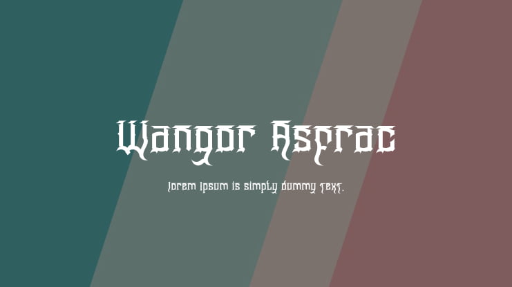 Wangor Asfrac Font