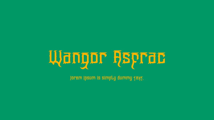 Wangor Asfrac Font