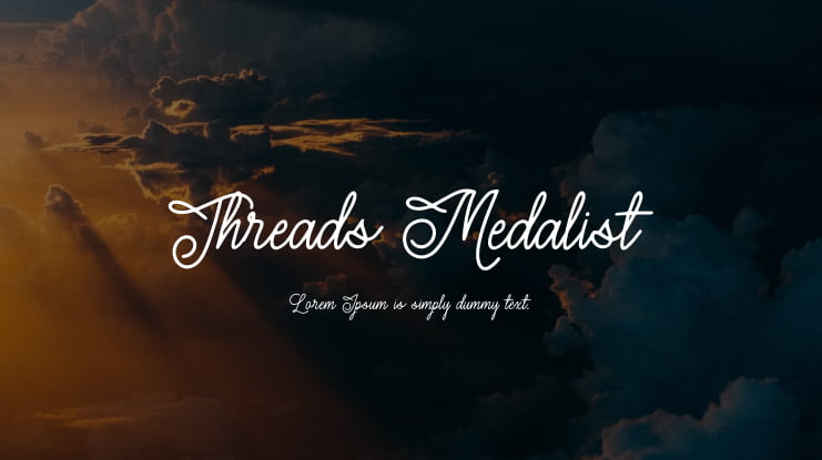 Threads Medalist Font