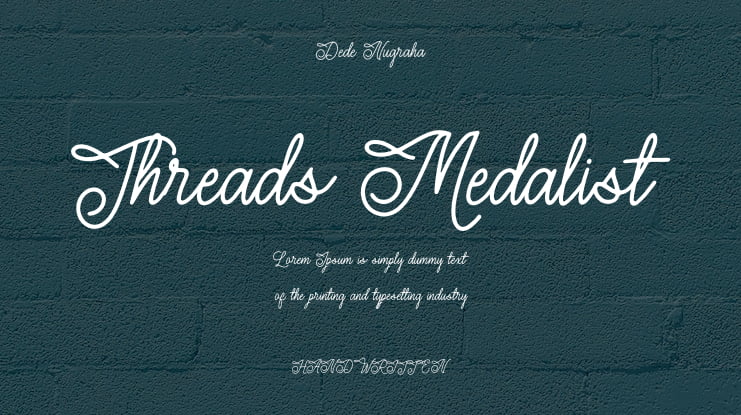 Threads Medalist Font