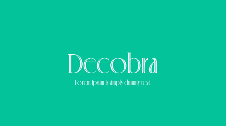 Decobra Font