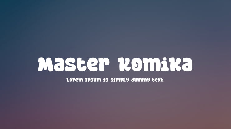 Master Komika Font Family