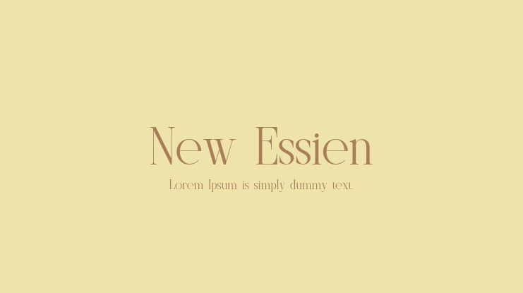 New Essien Font