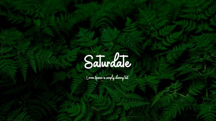 Saturdate Font