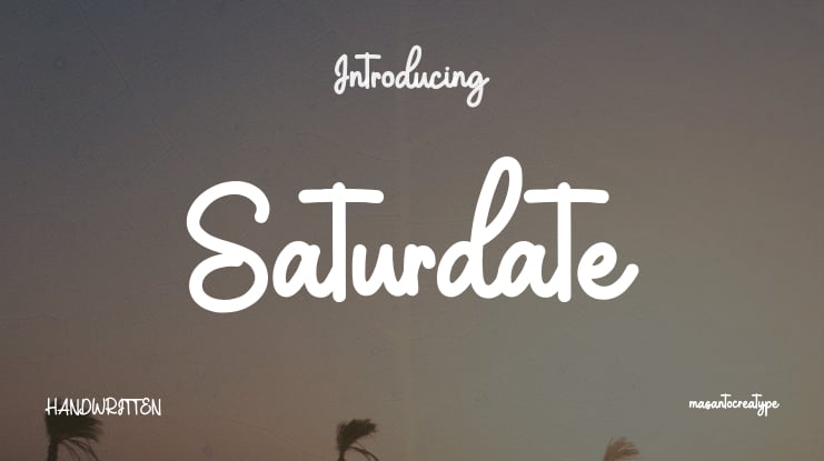 Saturdate Font