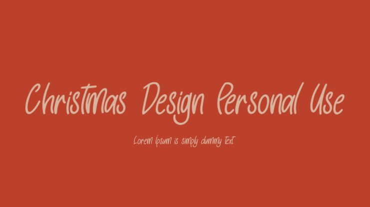 Christmas Design Personal Use Font