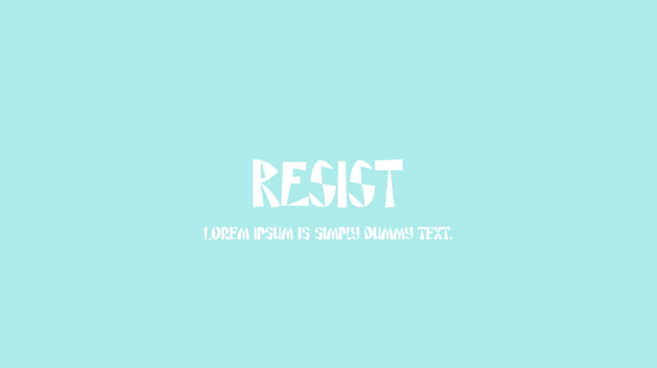 RESIST Font