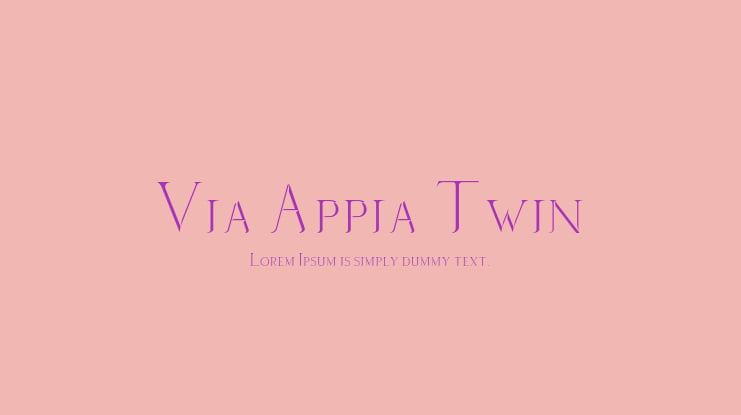 Via Appia Twin Font