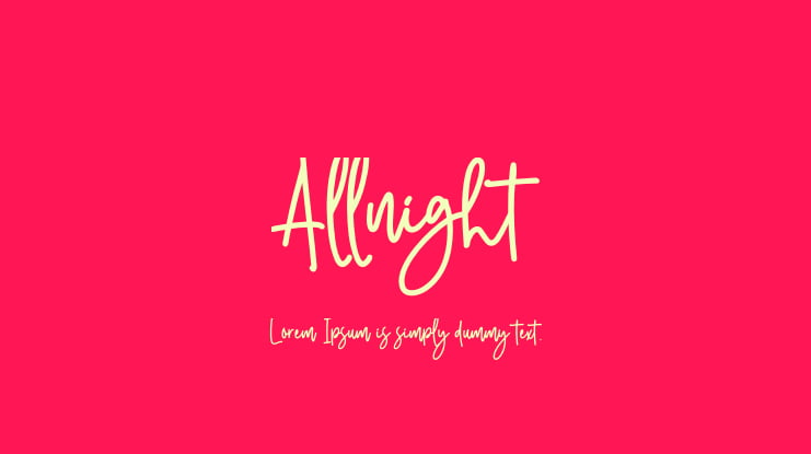 Allnight Font