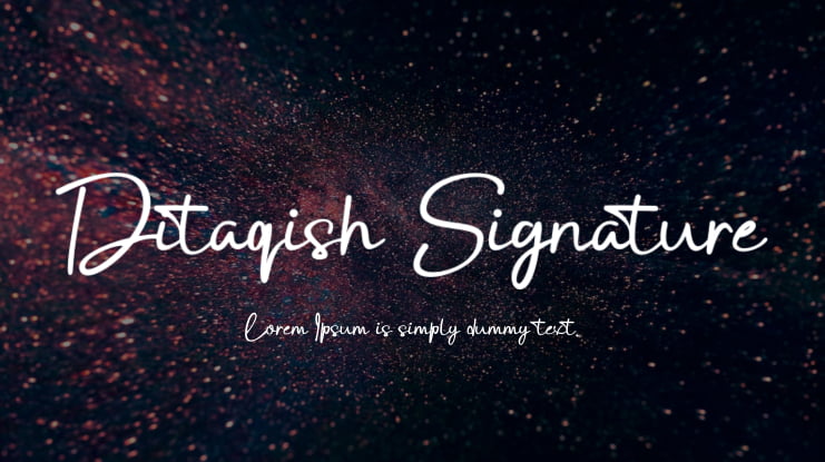 Ditaqish Signature Font