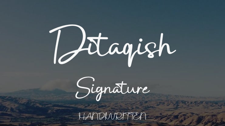 Ditaqish Signature Font