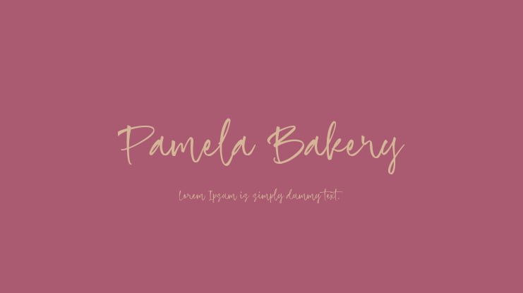 Pamela Bakery Font