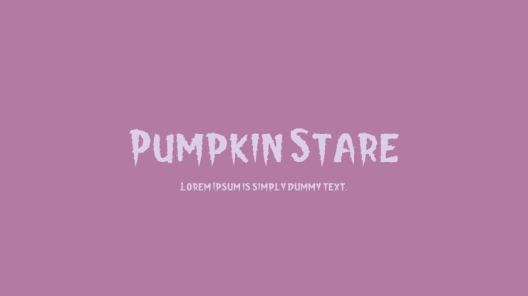 Pumpkin Stare Font Family