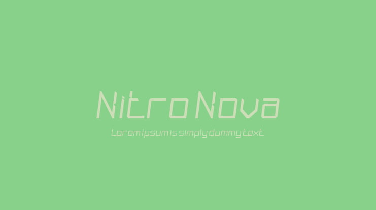 Nitro Nova Font Family