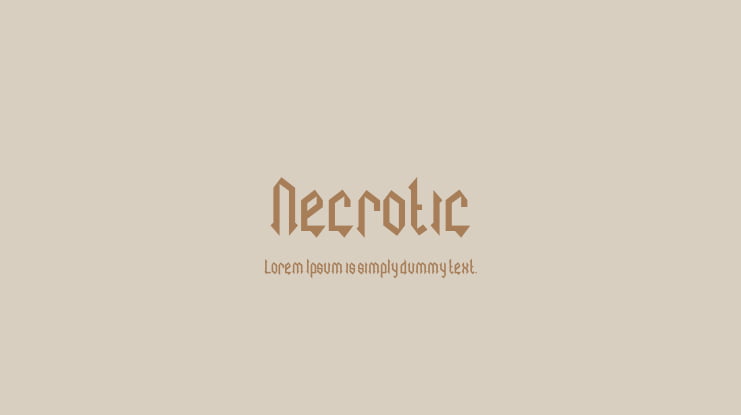 Necrotic Font Family