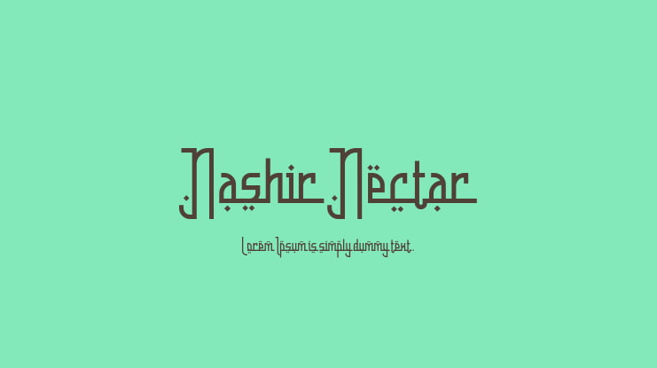 Nashir Nectar Font Family