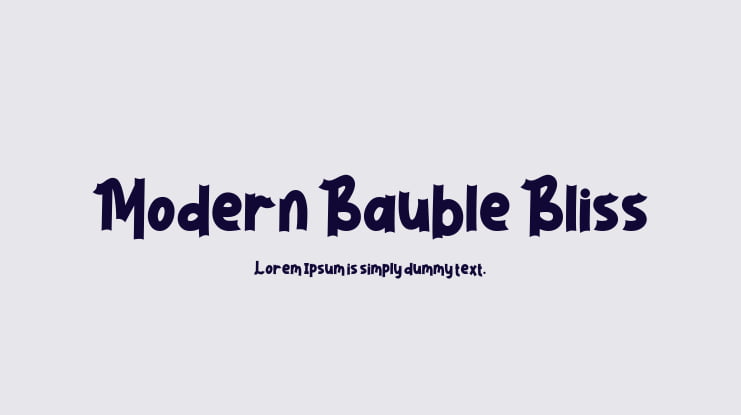 Modern Bauble Bliss Font Family