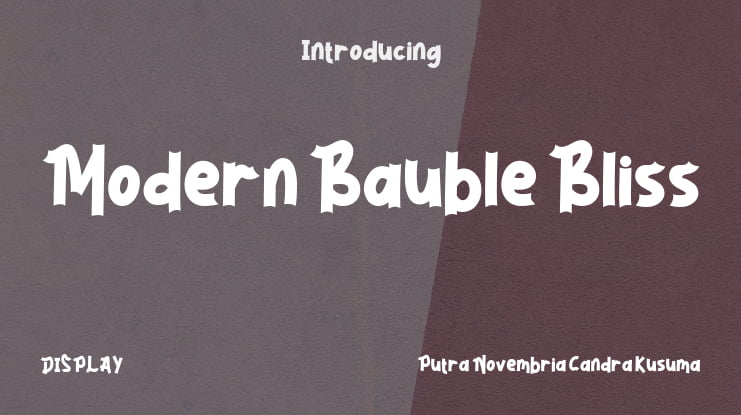 Modern Bauble Bliss Font Family