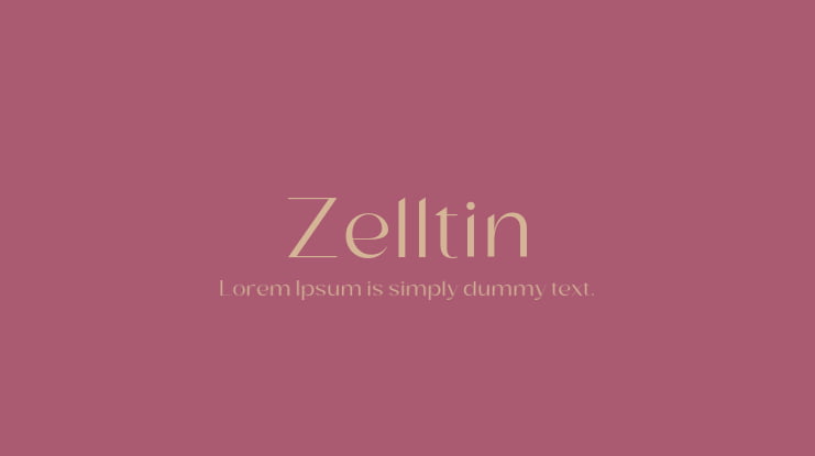 Zelltin Font Family