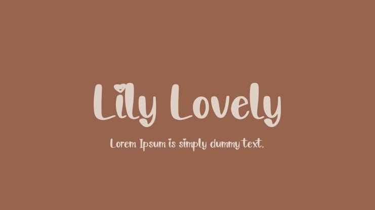 Lily Lovely Font