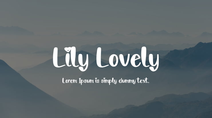 Lily Lovely Font