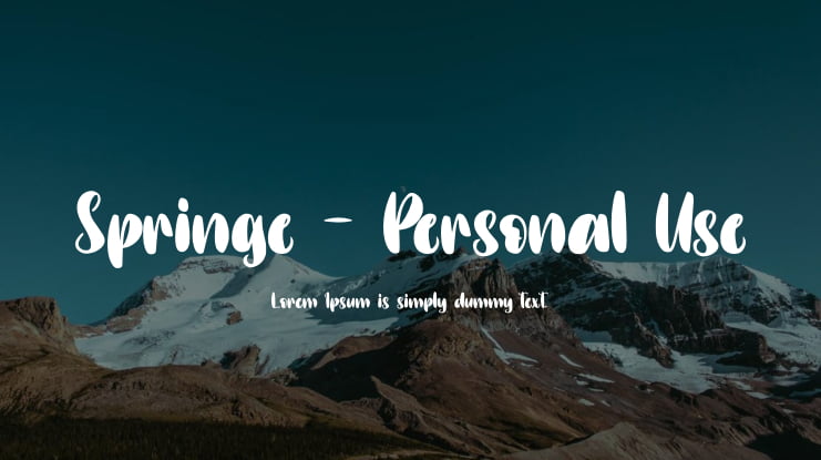 Springe - Personal Use Font