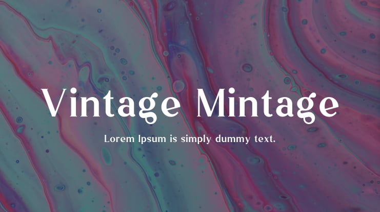 Vintage Mintage Font