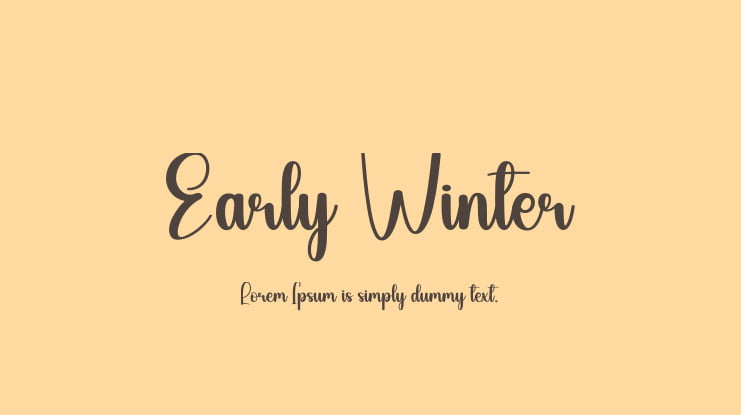 Early Winter Font