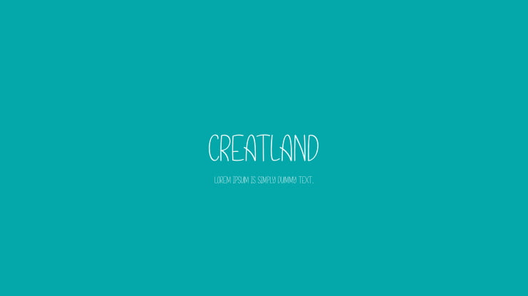 Creatland Font