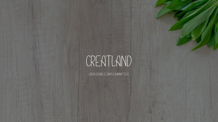 Creatland Font