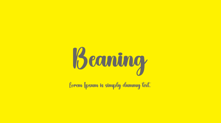 Beaning Font