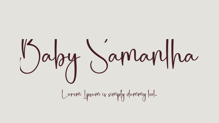 Baby Samantha Font