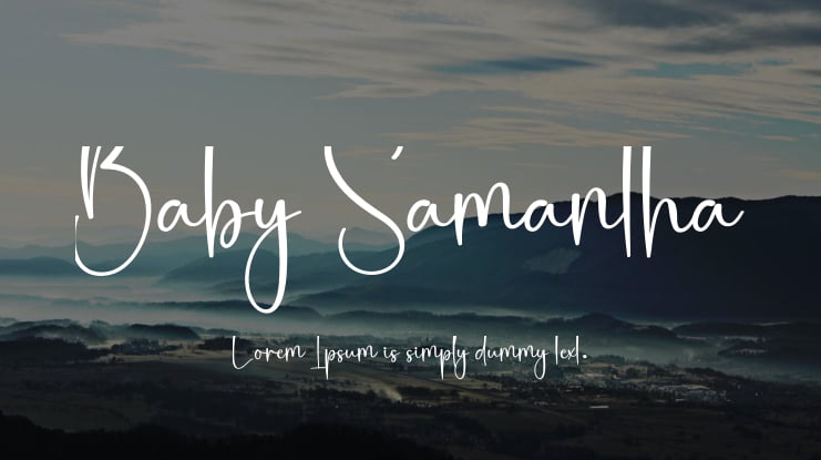 Baby Samantha Font