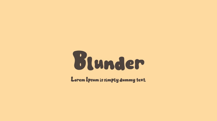 Blunder Font